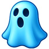 Blue ghost game icon