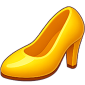 Yellow heel prize icon