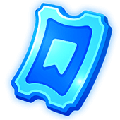 Blue ticket prize icon