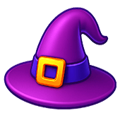 Purple witch hat game icon