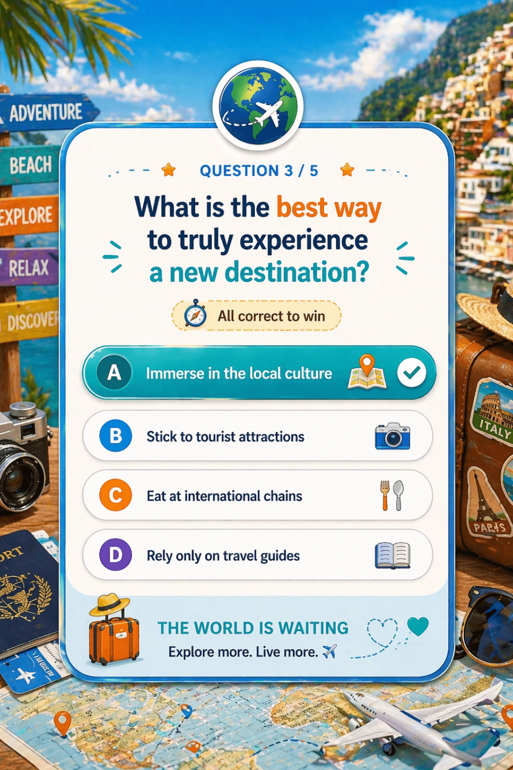 Branded quiz game created with Winday