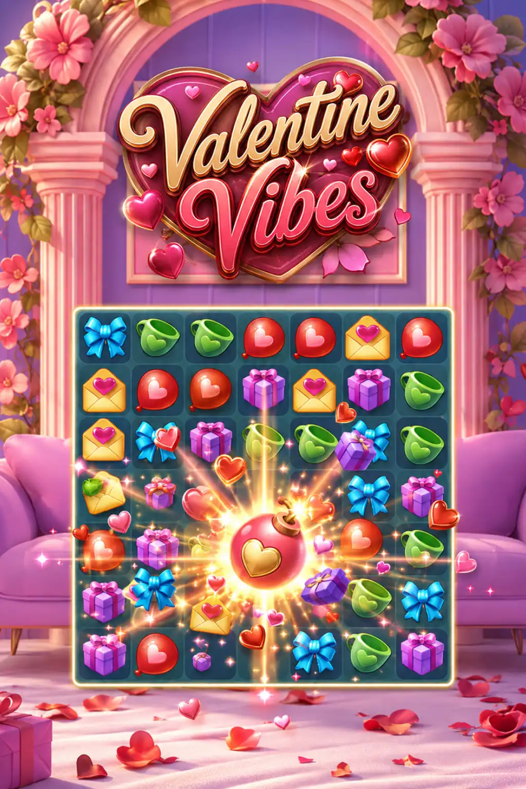 Branded match-3 game created with Winday