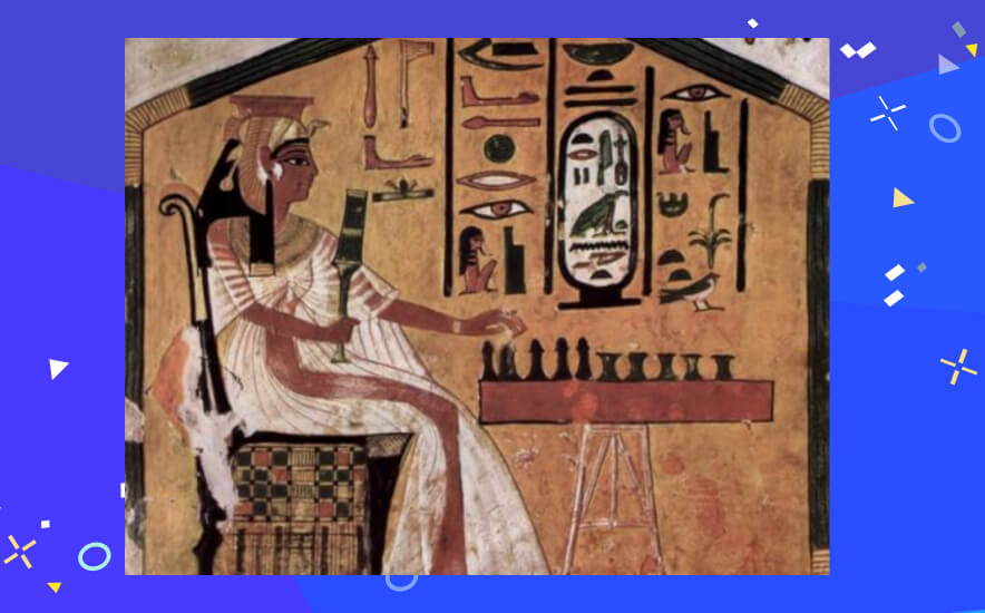 Queen Nefertari playing senet