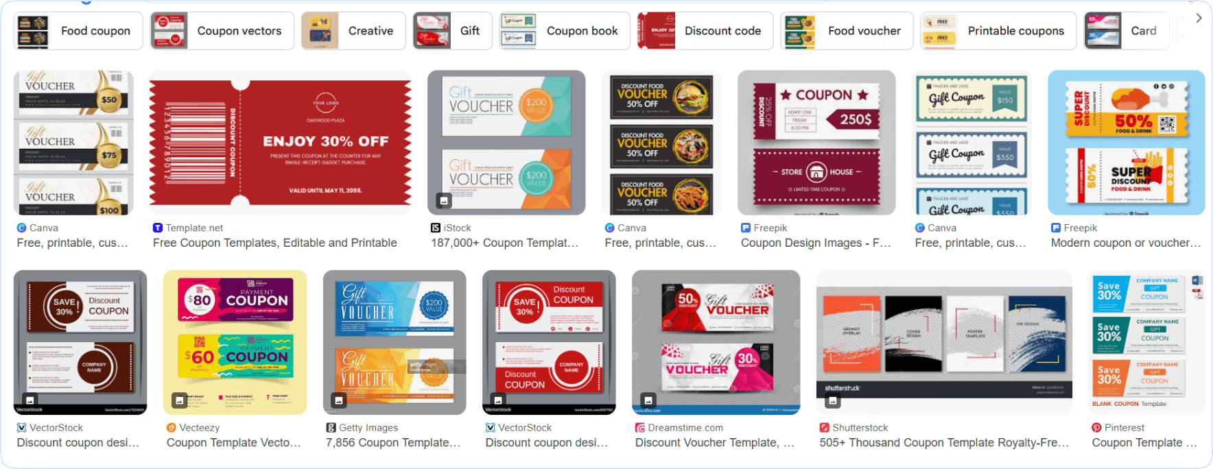 Digital Coupon Design Examples