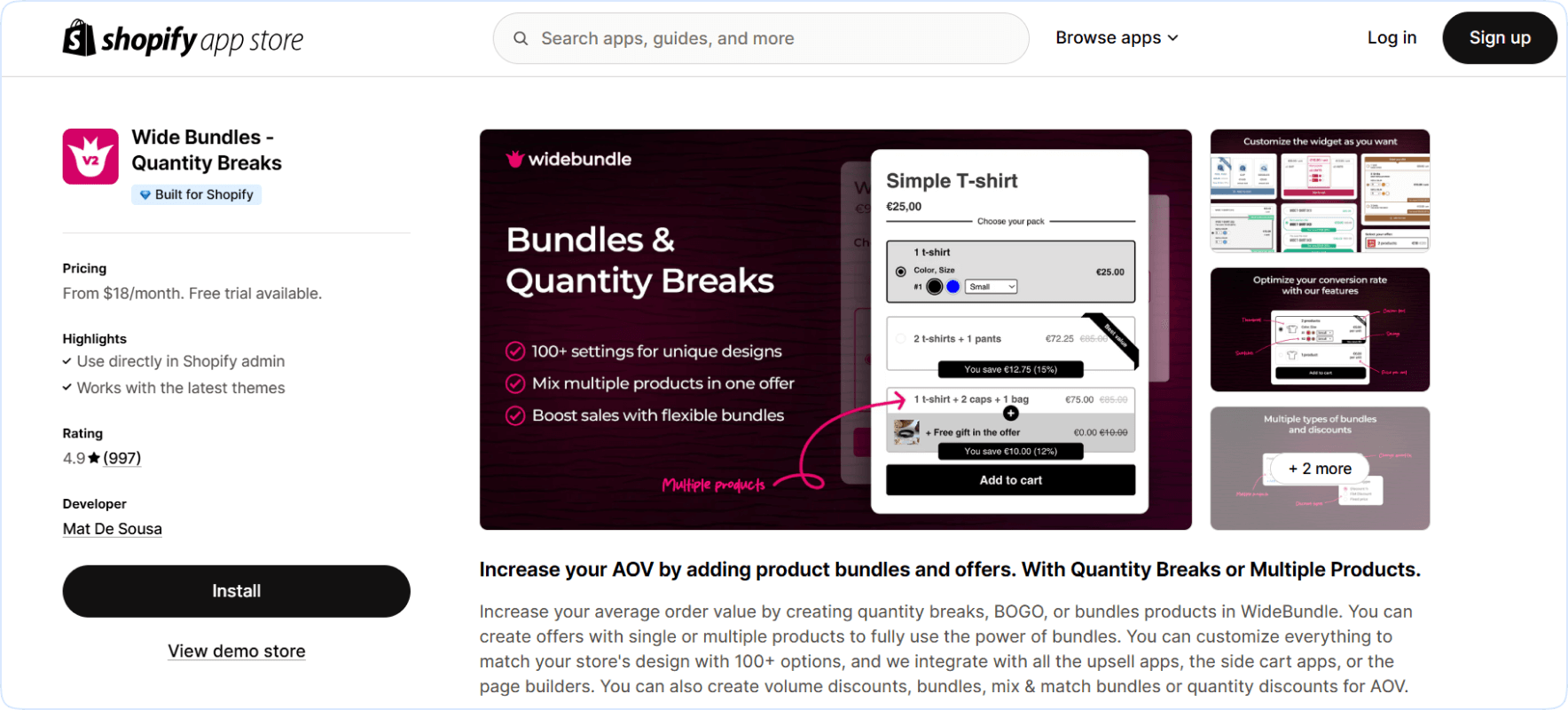 Shopify App for Sellers to Create Bundles