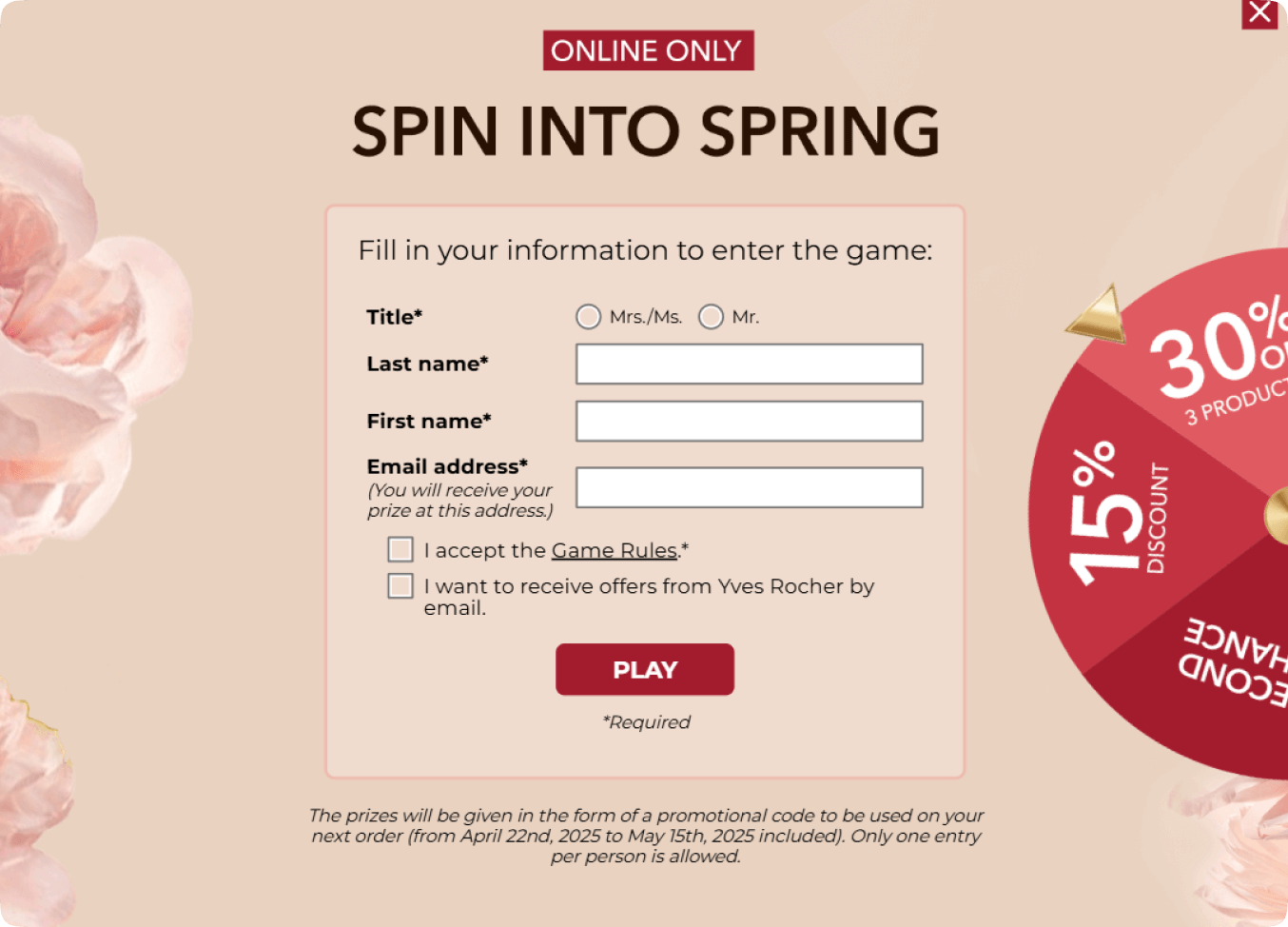 Instant gratification on a website