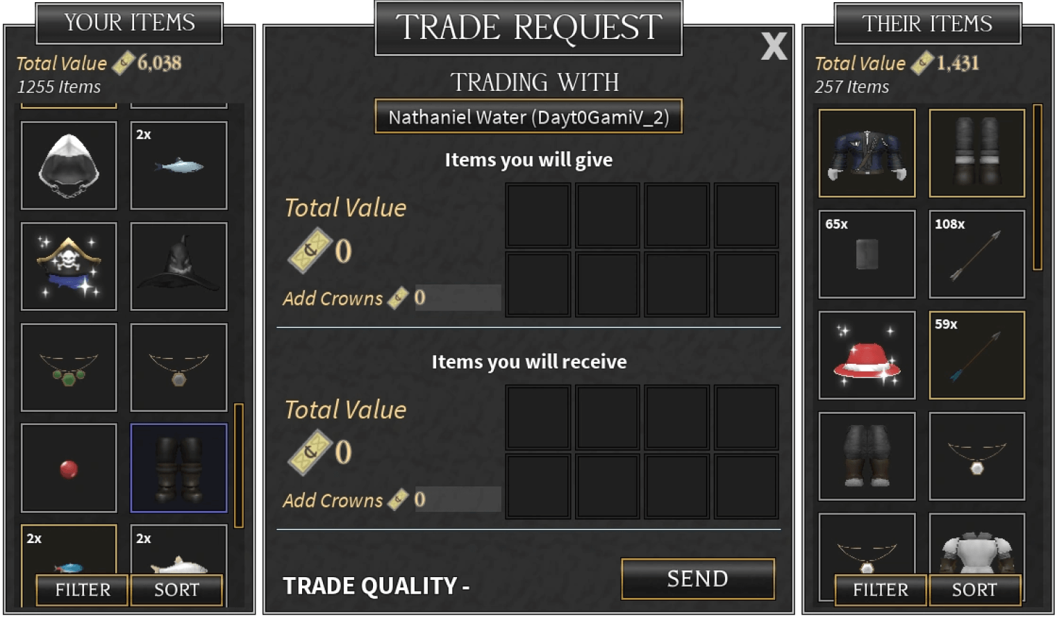 Roblox World resource trading