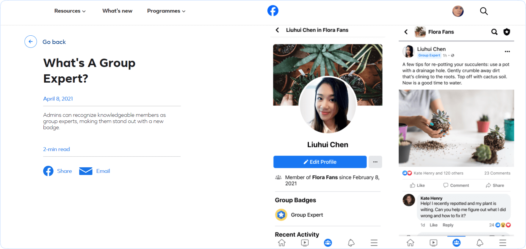 Facebook enables different badges in FB groups