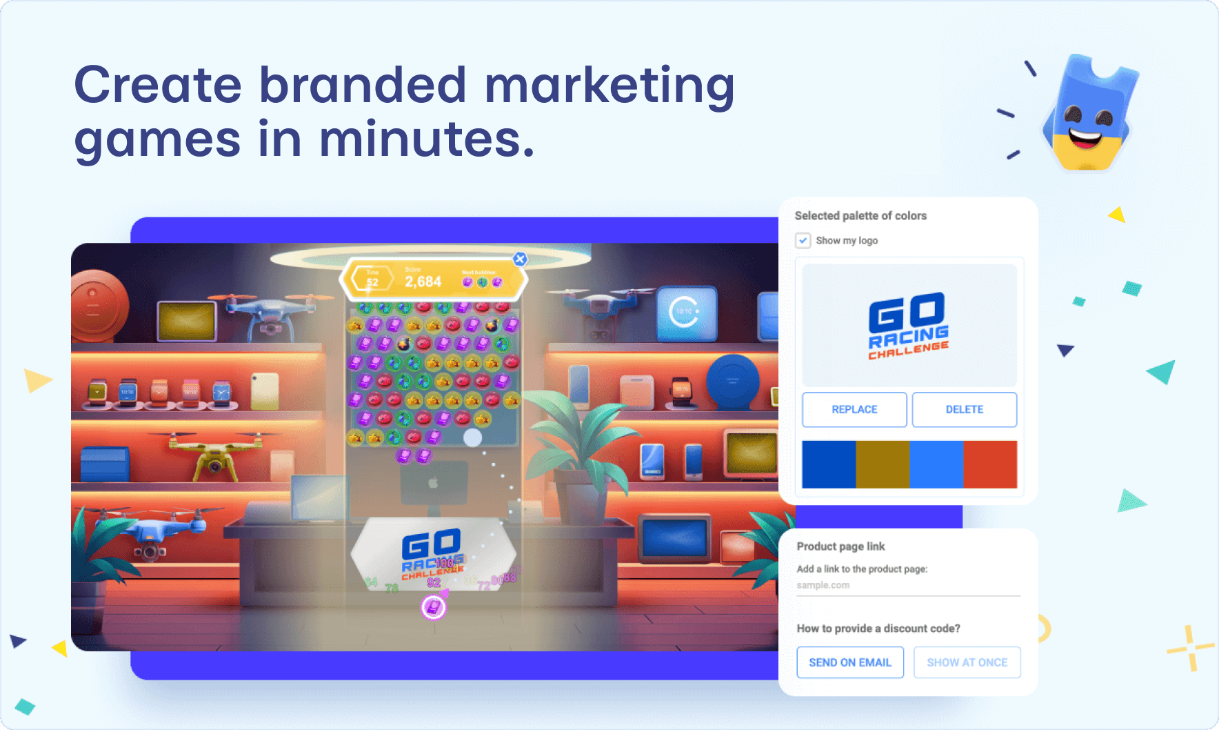 Creating and publishing branded marketing games with Winday gamification platform