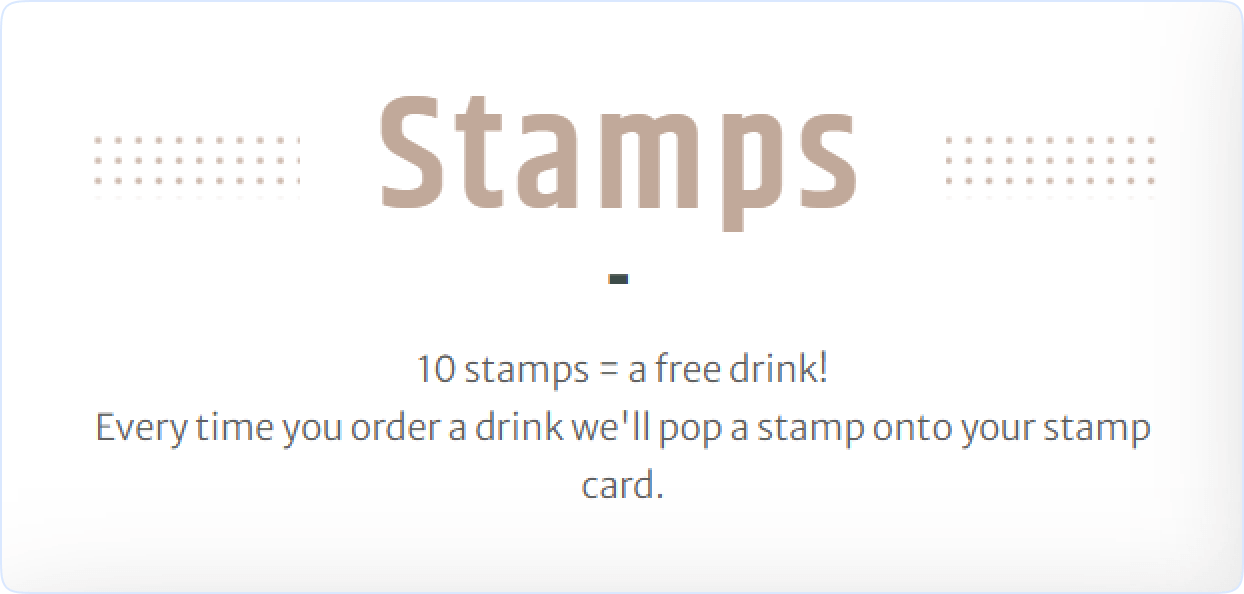 Example of Stamp-based Loyalty Program