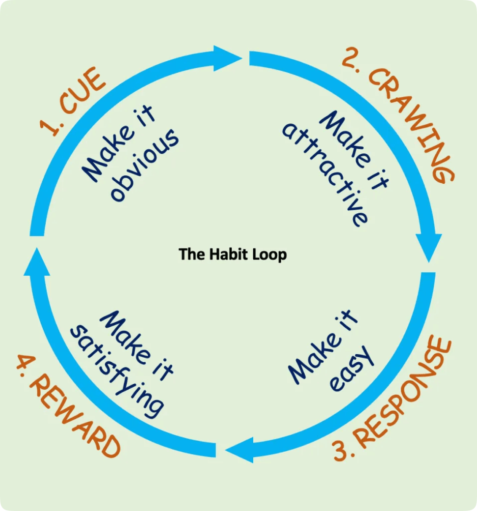 The Habit Loop: How Habits are formed and maintained