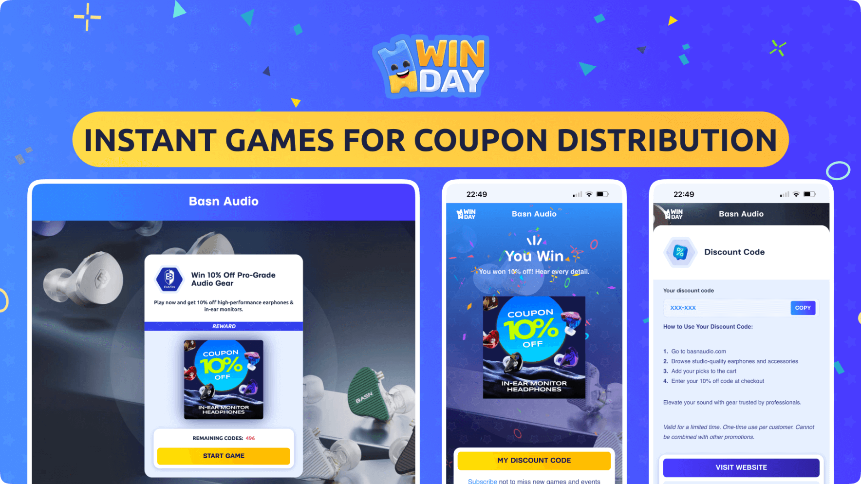 Winday Instant Games for Coupons Distribution