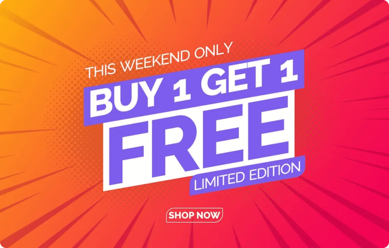 Example of limited BOGO offer