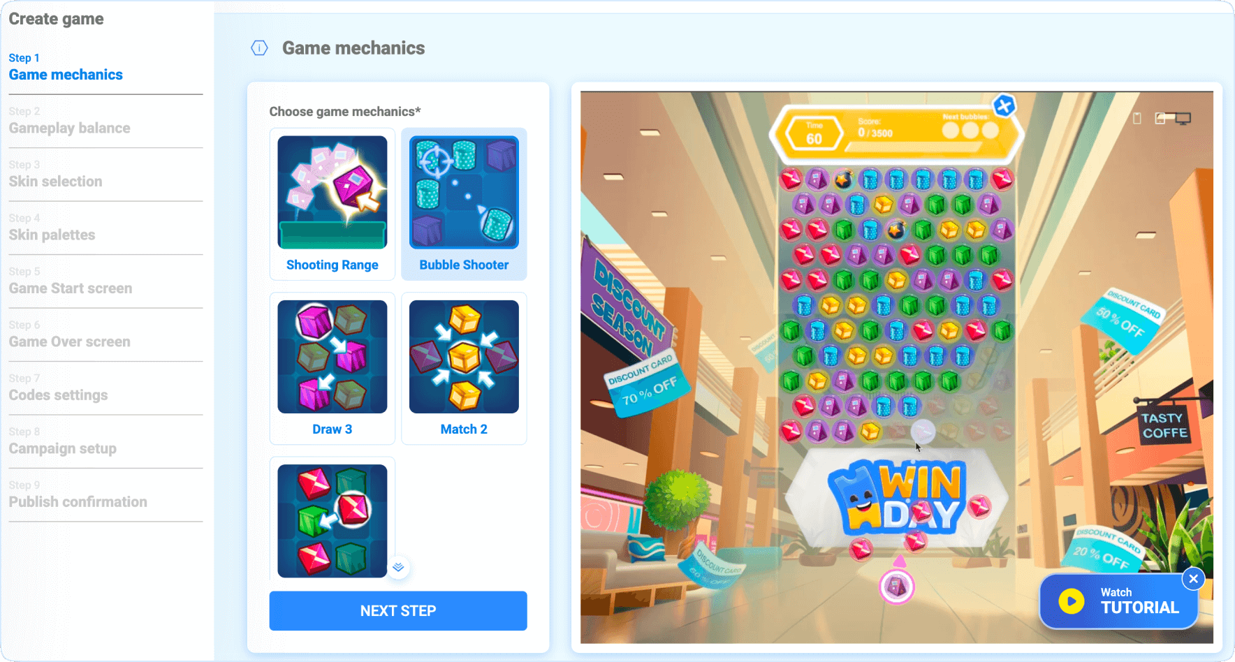 Winday Game Creation: Choose Game Mechanics