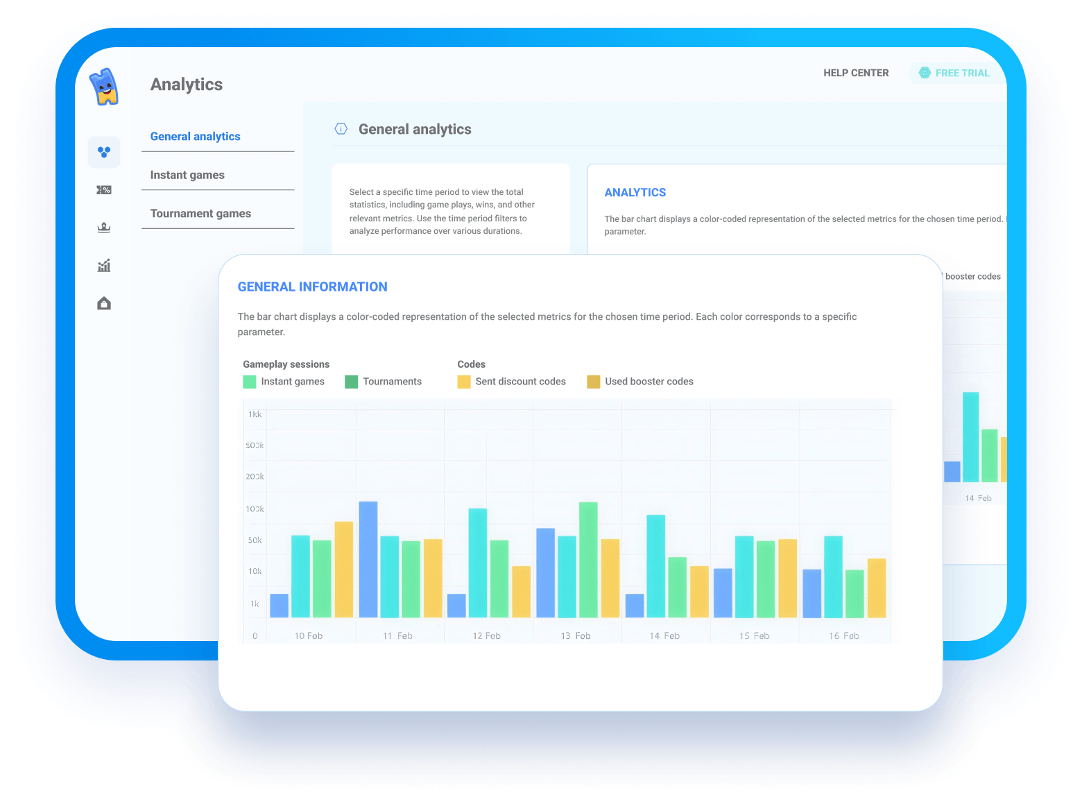 Dashboard with Tournament Analytics data