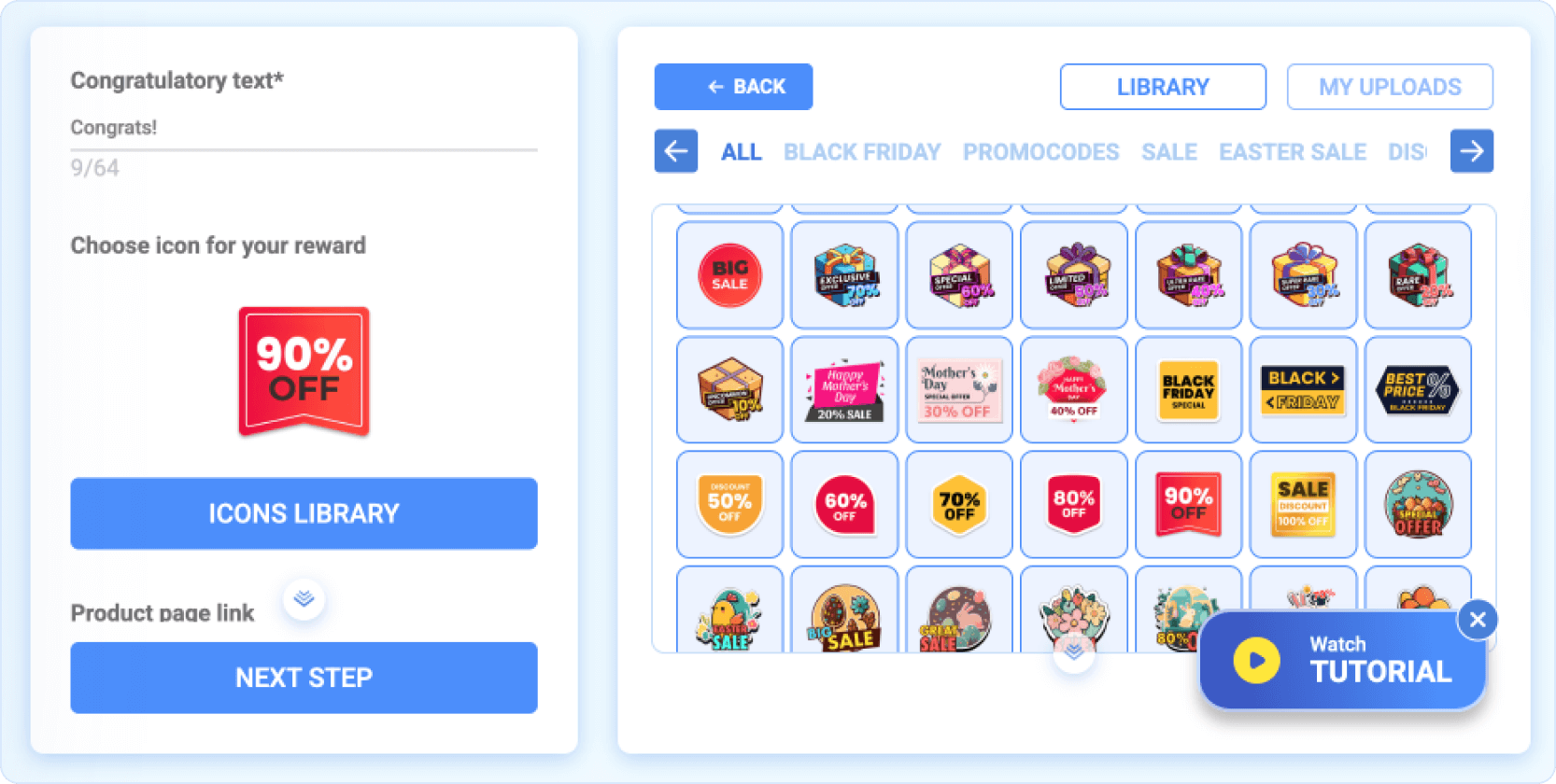 Reward images available on Winday for BOGO promotions.