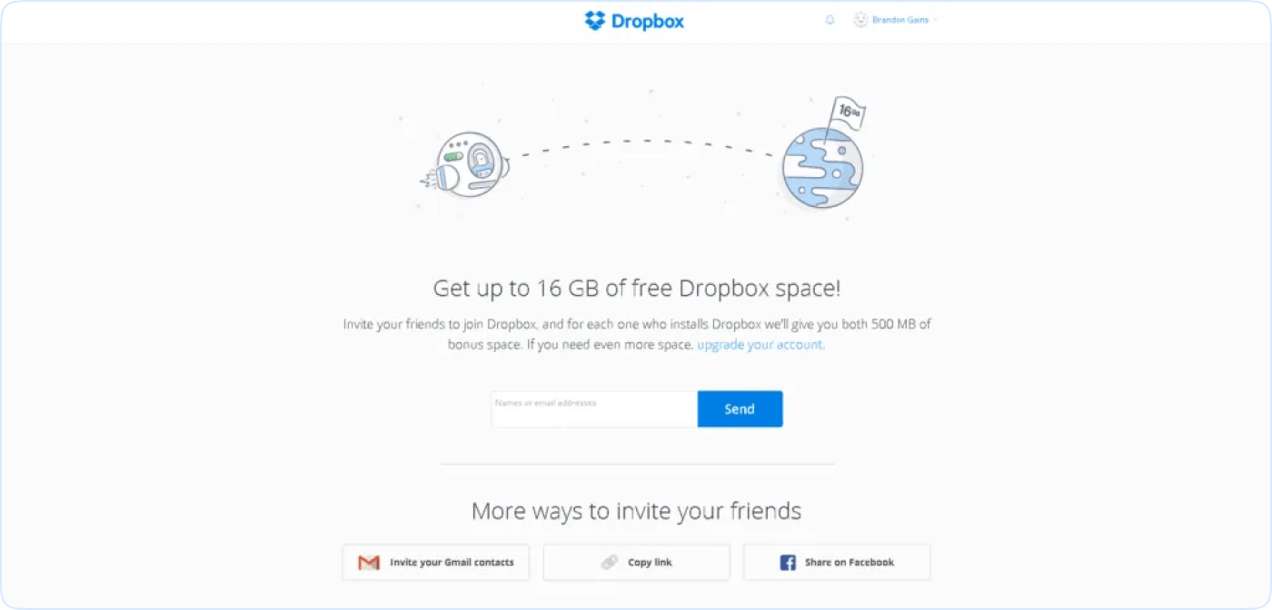 Dropbox Referral Program Example