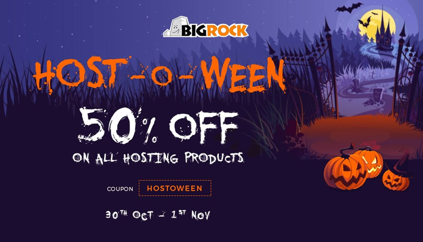 Halloween 50% discount with a coupon by Bigrock