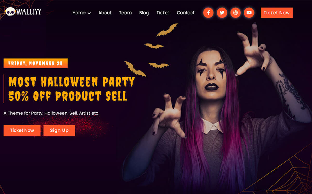 Halloween Landing Page Design