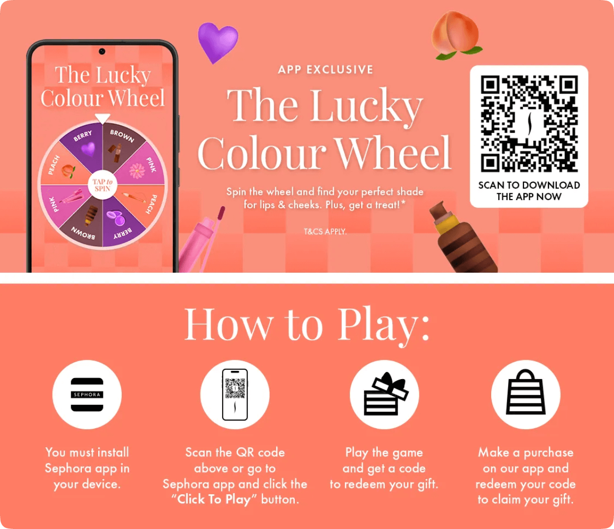 Sephora Gamification Campaign: The Lucky Colour Wheel