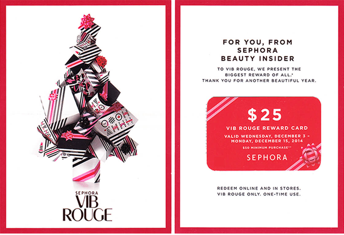 Sephora Loyalty Reward Program on Christmas Holiday