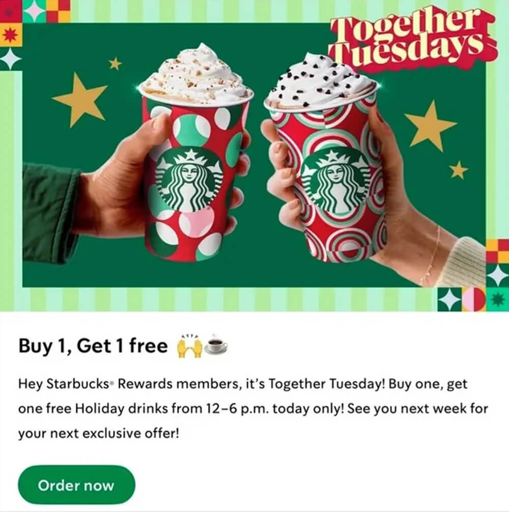 Starbucks’ Together Tuesdays Holiday Promotion