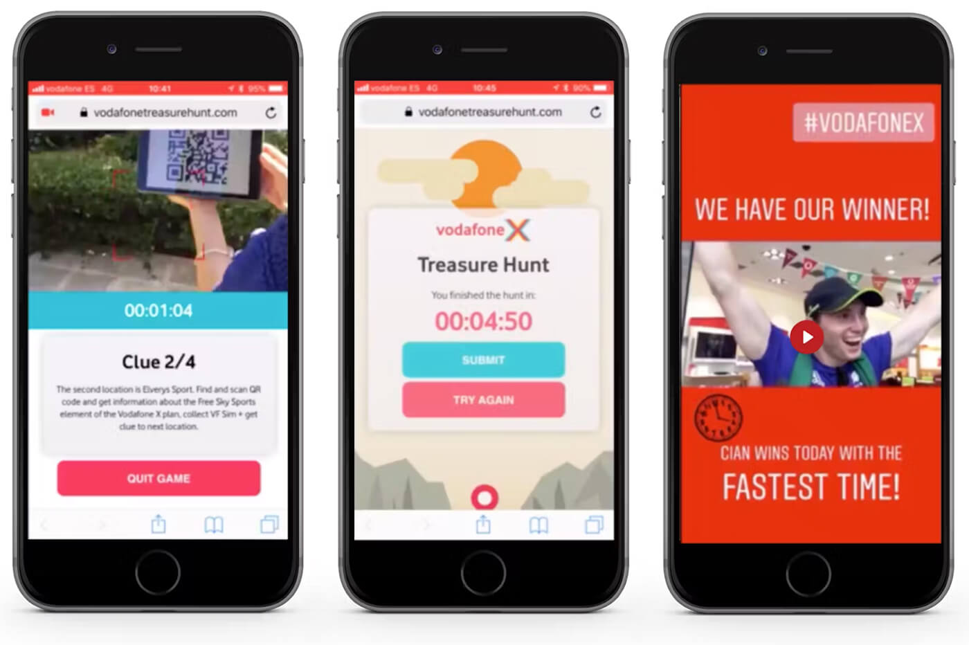 Vodafone X Mobile treasure hunts in Ireland