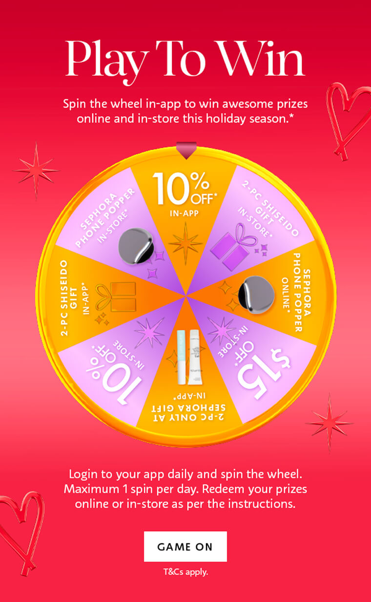 Spin to Win Game by Sephora Singapore