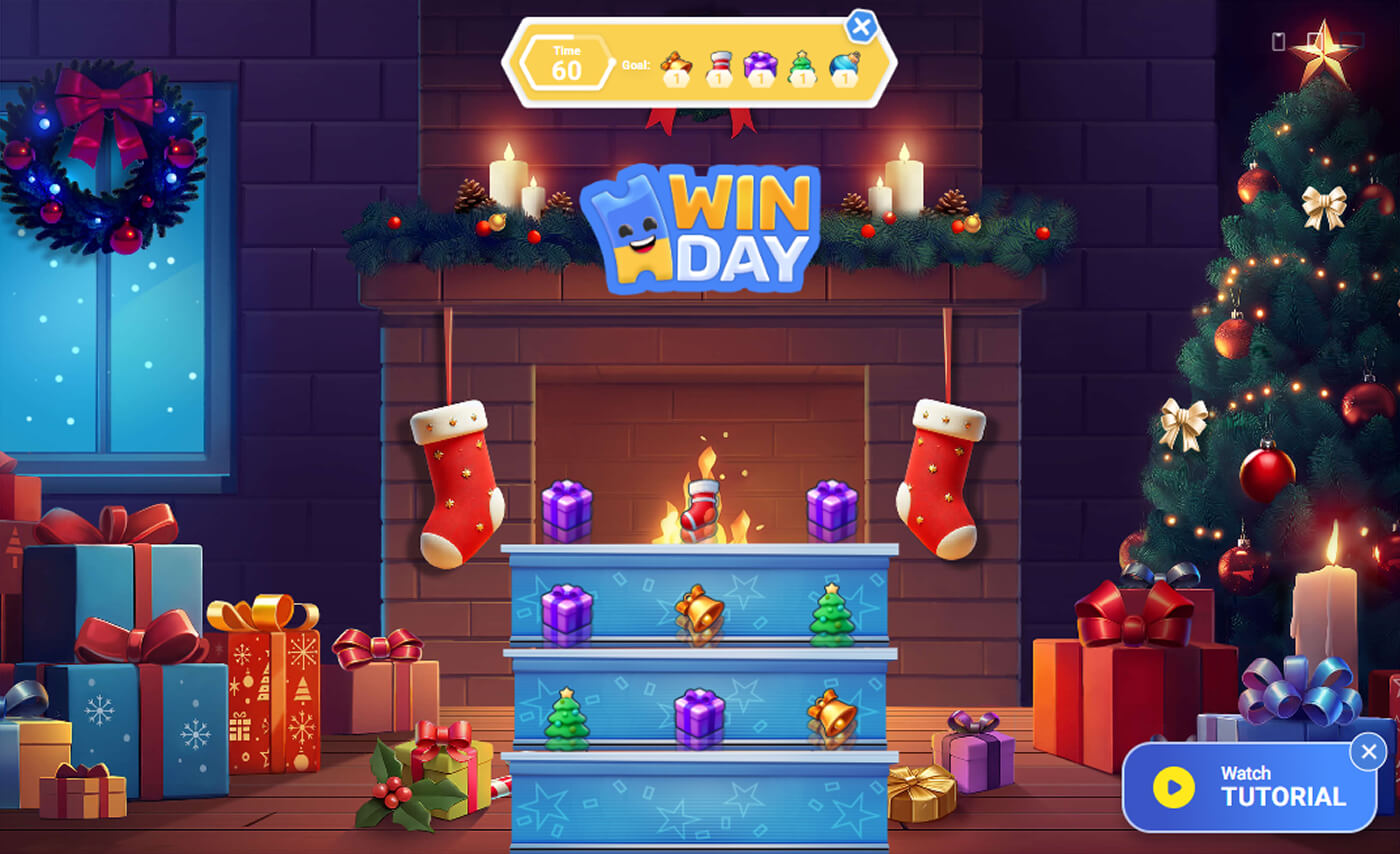 Shooting Range Game Mechanic with Christmas Nights Theme