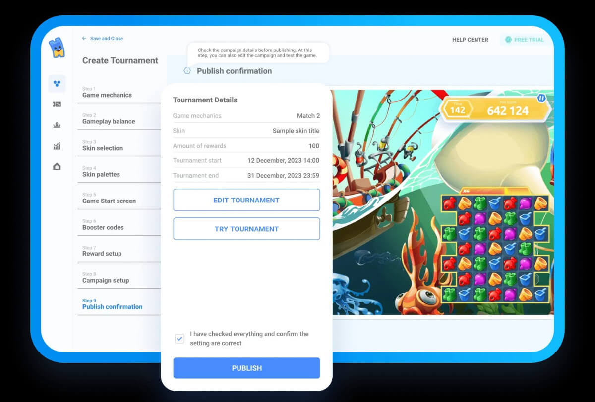 Winday Tournament Creation Dashboard